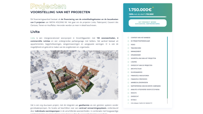 Selecteer uw project